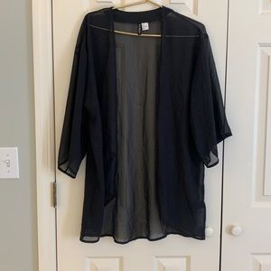 H&M black sheer kimono